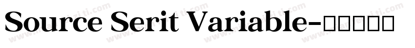 Source Serit Variable字体转换